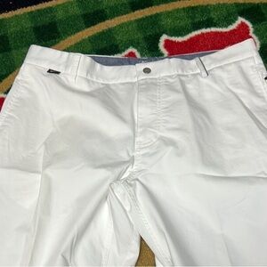 Men's White Casual Chino Pants - Classic Stretch Fit